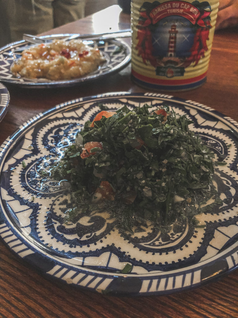 assiette de taboulé oriental